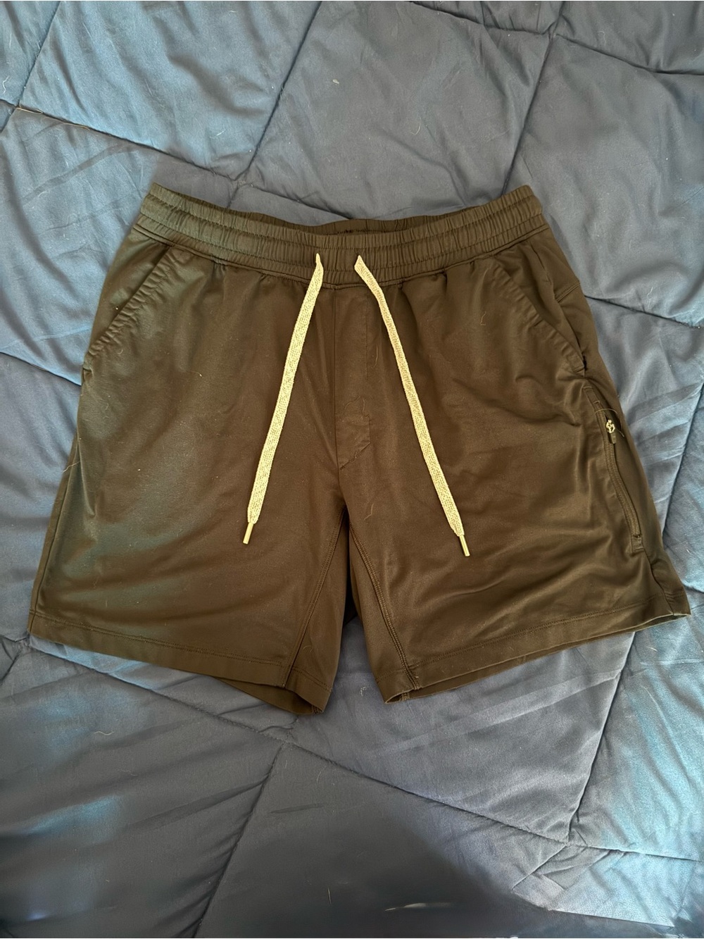 Men's Dark Gray Drawstring Performance Shorts